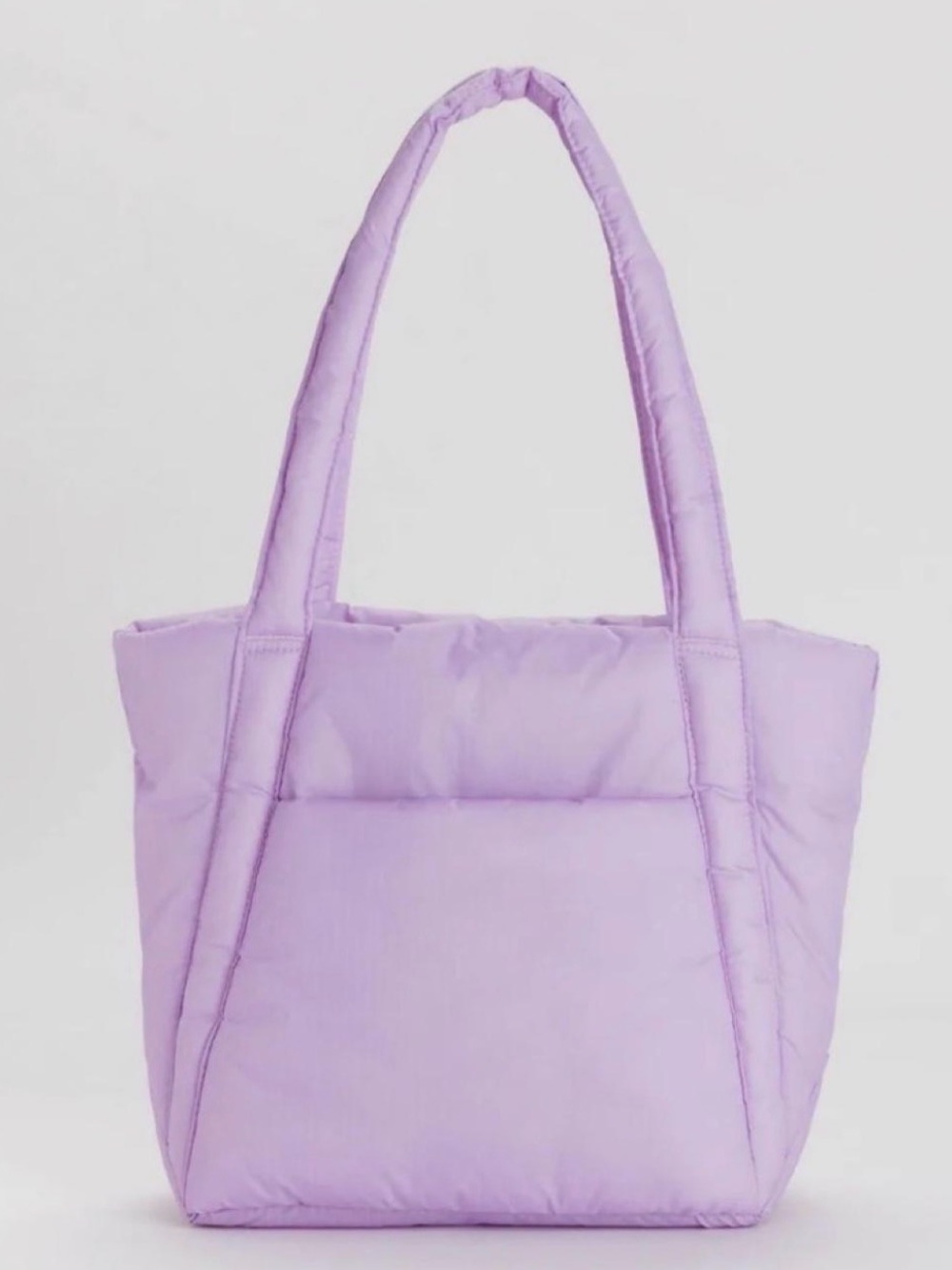 EUC Dusty Lilac Mini Puffy Tote Bag and Earbuds Case Bundle - BAGGU